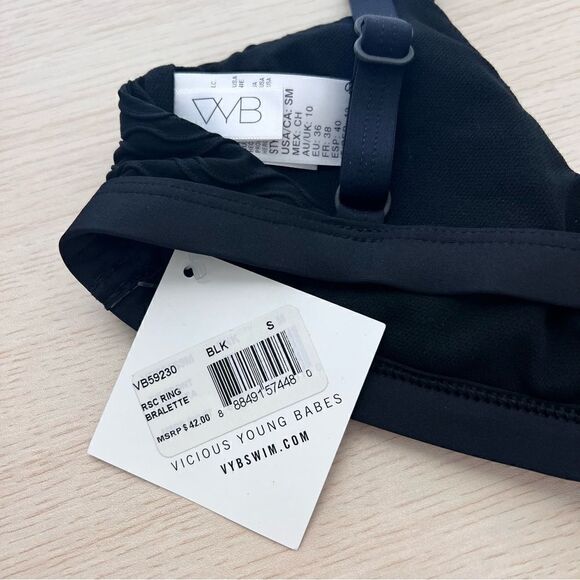 VYB Vicious Young Babes Standard Grounded Keyhole Bralette Swimsuit Bikini Top S - Picture 6 of 6